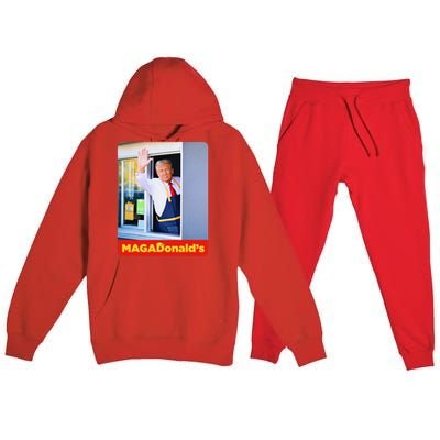 Magadonalds Gift Trump Funny Premium Hooded Sweatsuit Set