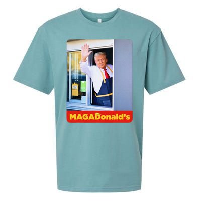 Magadonalds Gift Trump Funny Sueded Cloud Jersey T-Shirt