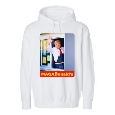 Magadonalds Gift Trump Funny Garment-Dyed Fleece Hoodie