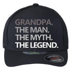 Men GRANDPA THE MAN THE MYTH THE LEGEND Men Gift Fathers Day Flexfit Unipanel Trucker Cap