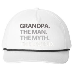 Men GRANDPA THE MAN THE MYTH THE LEGEND Men Gift Fathers Day Snapback Five-Panel Rope Hat