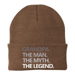 Men GRANDPA THE MAN THE MYTH THE LEGEND Men Gift Fathers Day Knit Cap Winter Beanie