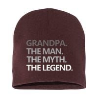 Men GRANDPA THE MAN THE MYTH THE LEGEND Men Gift Fathers Day Short Acrylic Beanie