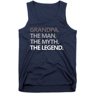 Men GRANDPA THE MAN THE MYTH THE LEGEND Men Gift Fathers Day Tank Top