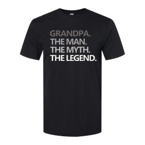 Men GRANDPA THE MAN THE MYTH THE LEGEND Men Gift Fathers Day Softstyle CVC T-Shirt