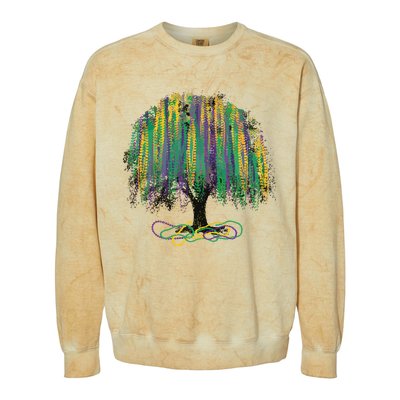 Mardi Gras Tree Colorblast Crewneck Sweatshirt