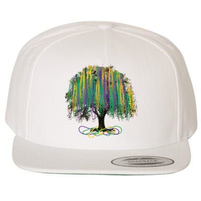 Mardi Gras Tree Wool Snapback Cap