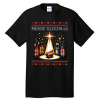 Merry Glizzmas Tacky Funny Merry Christmas Hot Dogs Xmas Long Sleeve Tall T-Shirt