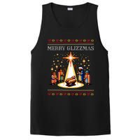 Merry Glizzmas Tacky Funny Merry Christmas Hot Dogs Xmas Long Sleeve PosiCharge Competitor Tank