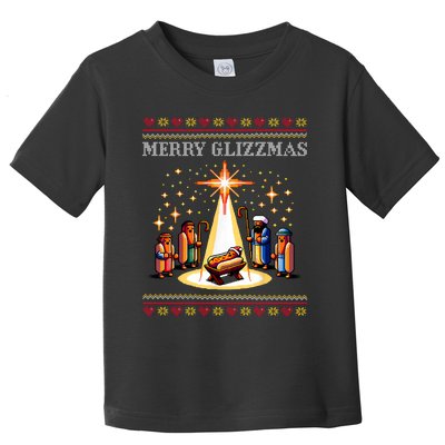 Merry Glizzmas Tacky Funny Merry Christmas Hot Dogs Xmas Long Sleeve Toddler T-Shirt