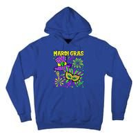 Mardi Gras Top Hat And Mask Fireworks New Orleans Carnival Gift Tall Hoodie