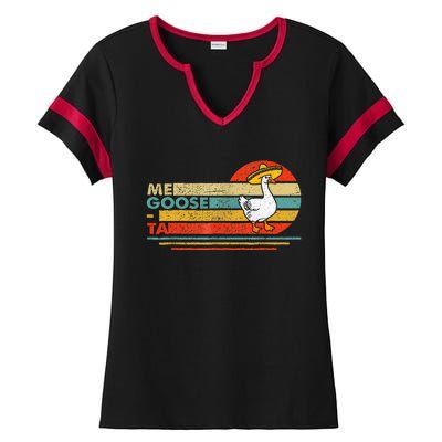 Me Goose Ta Mexican Funny Spanish Goose Pun Ladies Halftime Notch Neck Tee