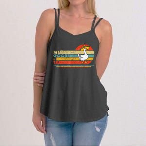 Me Goose Ta Mexican Funny Spanish Goose Pun Women's Strappy Tank