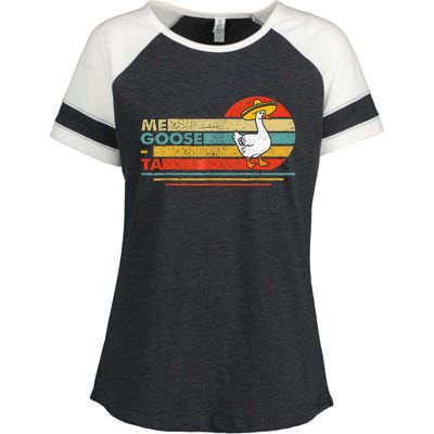 Me Goose Ta Mexican Funny Spanish Goose Pun Enza Ladies Jersey Colorblock Tee