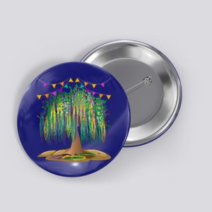 Mardi Gras Tree Beads New Orleans Funny Carnival Party Gift Button