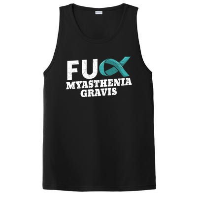 Myasthenia Gravis Teal Awareness Ribbon Autoimmune Disorder Cute Gift PosiCharge Competitor Tank