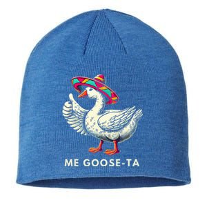 Me Goose Ta Mexican Spanish Goose Pun Sustainable Beanie