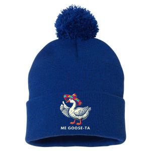 Me Goose Ta Mexican Spanish Goose Pun Pom Pom 12in Knit Beanie