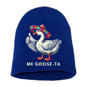 Me Goose Ta Mexican Spanish Goose Pun Short Acrylic Beanie