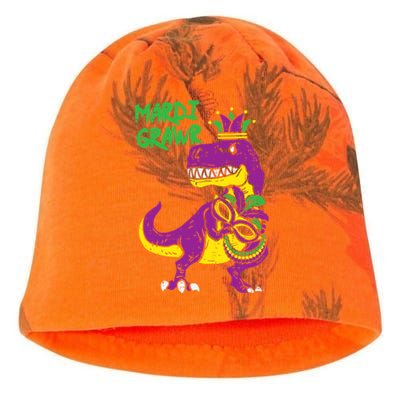 Mardi Grawr T Rex Dino Mardi Gras Gift Kati - Camo Knit Beanie