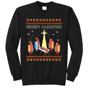 Merry Glizzmas Tacky Funny Merry Christmas Hot Dogs Sweatshirt