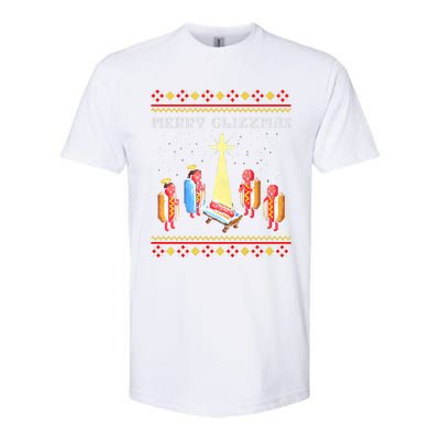 Merry Glizzmas Tacky Funny Merry Christmas Hot Dogs Softstyle CVC T-Shirt