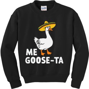 Me Goose Ta Goose Fiesta Humor Pun Mexican Party Gift Kids Sweatshirt