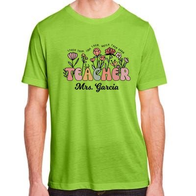 Mrs Garcia Teacher Wildflower Back To School Gift Adult ChromaSoft Performance T-Shirt