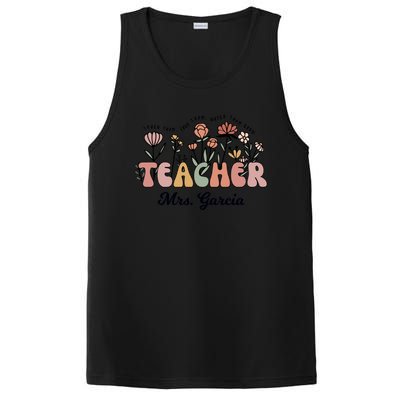 Mrs Garcia Teacher Wildflower Back To School Gift PosiCharge Competitor Tank