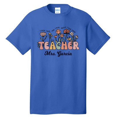 Mrs Garcia Teacher Wildflower Back To School Gift Tall T-Shirt