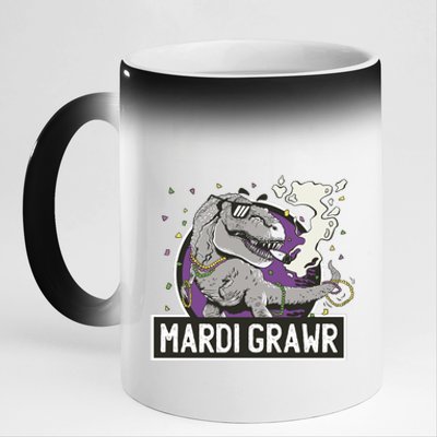 Mardi Grawr T Rex 11oz Black Color Changing Mug