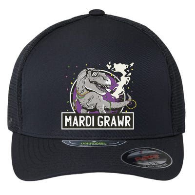 Mardi Grawr T Rex Flexfit Unipanel Trucker Cap