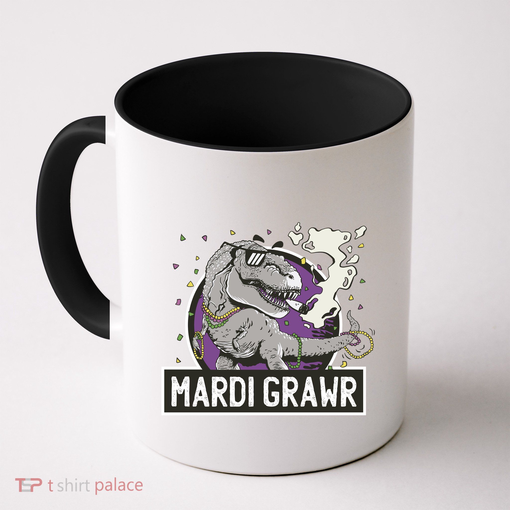 Mardi Grawr T Rex Mug