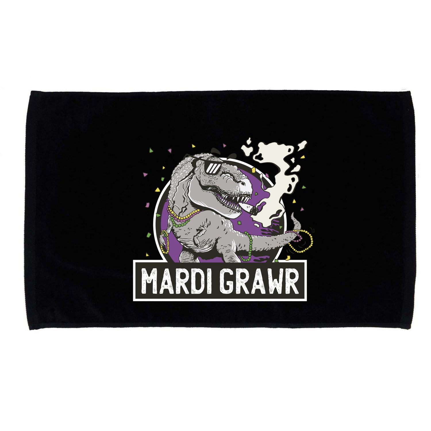 Mardi Grawr T Rex Microfiber Hand Towel