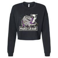 Mardi Grawr T Rex Cropped Pullover Crew