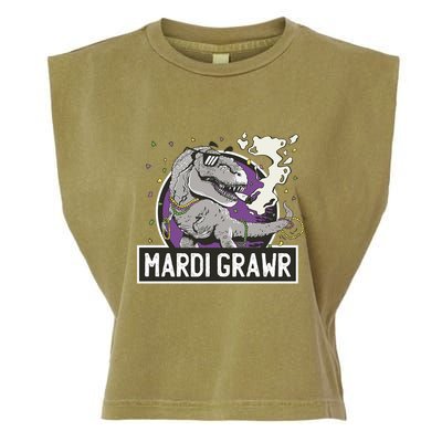 Mardi Grawr T Rex Garment-Dyed Women's Muscle Tee