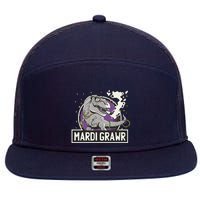 Mardi Grawr T Rex 7 Panel Mesh Trucker Snapback Hat