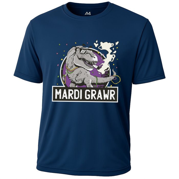 Mardi Grawr T Rex Cooling Performance Crew T-Shirt