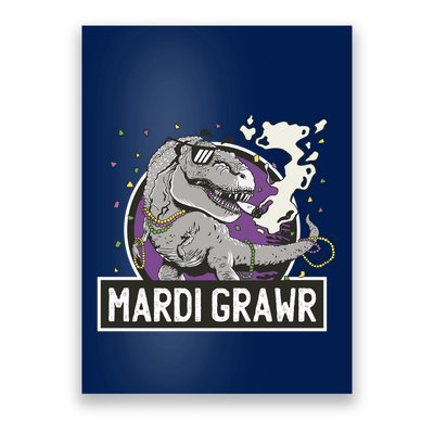 Mardi Grawr T Rex Poster