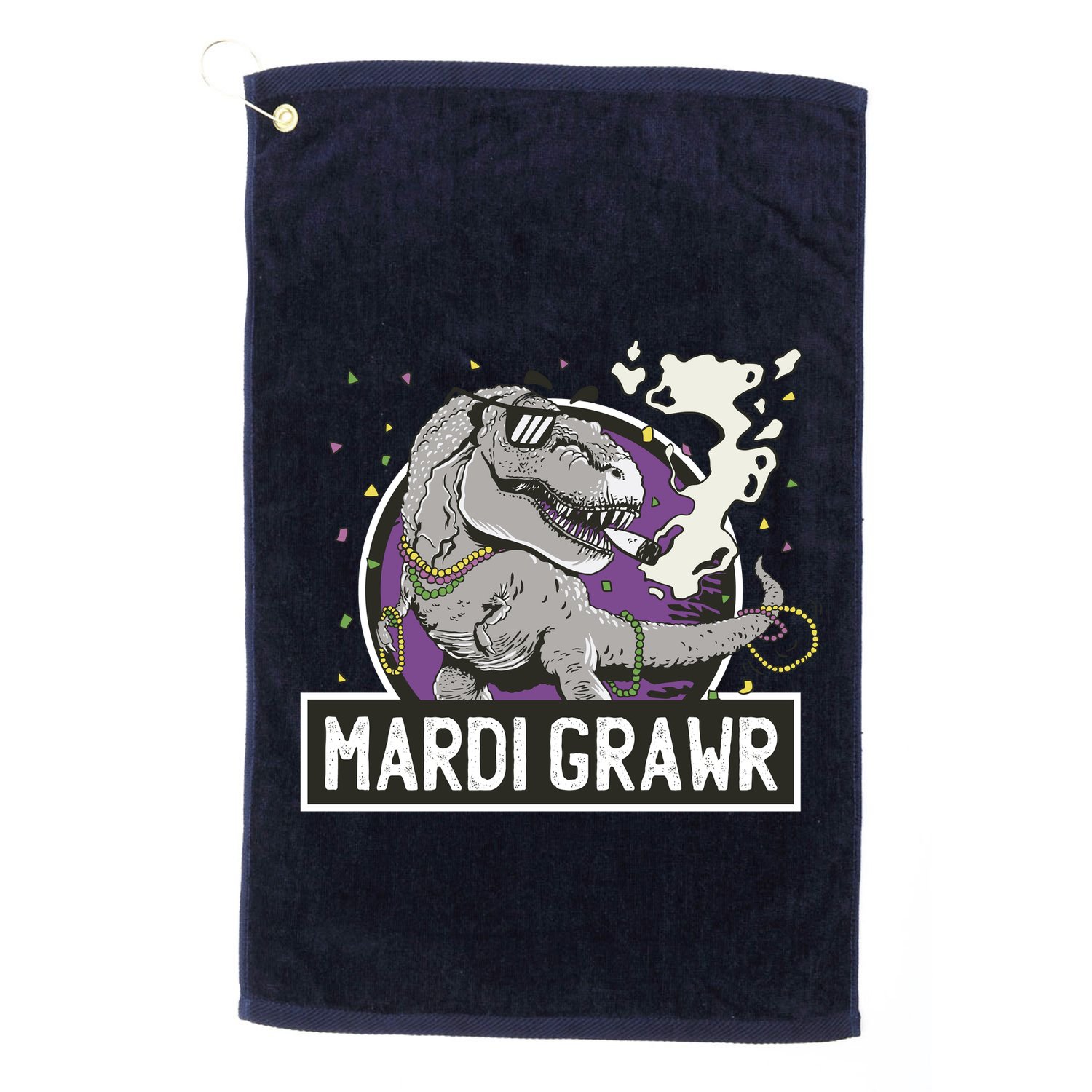 Mardi Grawr T Rex Golf Towel