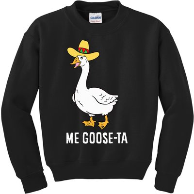 Me Goose Ta Mexican Funny Spanish Goose Pun Kids Sweatshirt