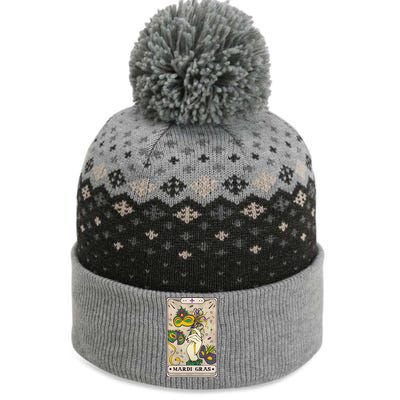 Mardi Gras Tarot Card Lover The Baniff Cuffed Pom Beanie