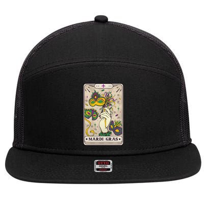 Mardi Gras Tarot Card Lover 7 Panel Mesh Trucker Snapback Hat