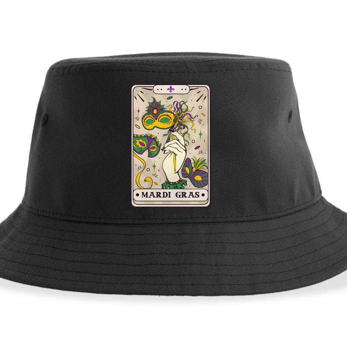 Mardi Gras Tarot Card Lover Sustainable Bucket Hat