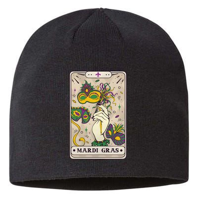 Mardi Gras Tarot Card Lover Sustainable Beanie