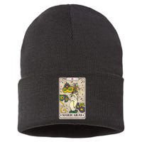 Mardi Gras Tarot Card Lover Sustainable Knit Beanie