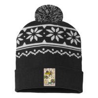 Mardi Gras Tarot Card Lover USA-Made Snowflake Beanie