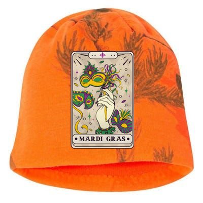 Mardi Gras Tarot Card Lover Kati - Camo Knit Beanie