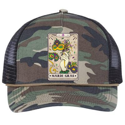 Mardi Gras Tarot Card Lover Retro Rope Trucker Hat Cap