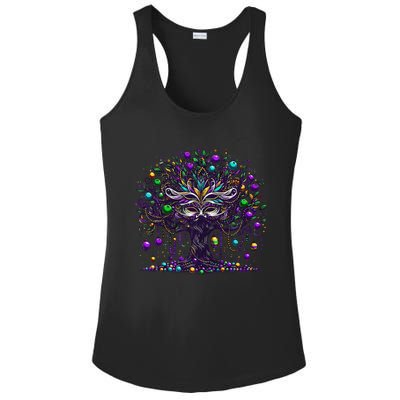 Mardi Gras Tree Beads New Orleans 2024 Festival Bead Ladies PosiCharge Competitor Racerback Tank